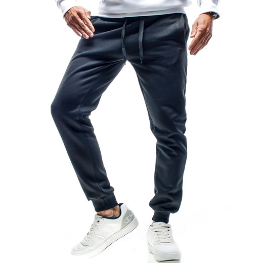 Spodnie męskie dresowe czarne Recea ze sklepu Recea.pl w kategorii Spodnie męskie - zdjęcie 141826722