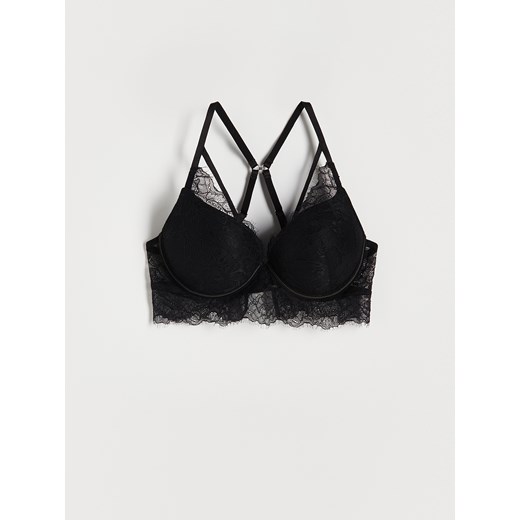 Reserved - Biustonosz super push-up - Czarny Reserved 75C Reserved