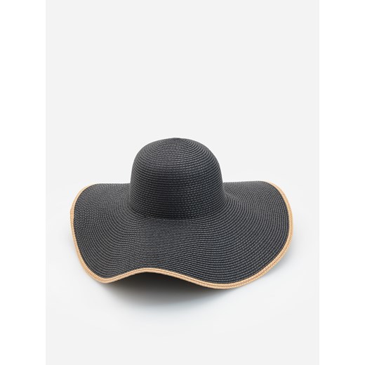 Reserved - Pleciony kapelusz z szerokim rondem - Czarny Reserved M okazja Reserved