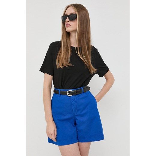 BOSS t-shirt bawełniany 50457259 kolor czarny 50457259 ze sklepu ANSWEAR.com w kategorii Bluzki damskie - zdjęcie 141829651
