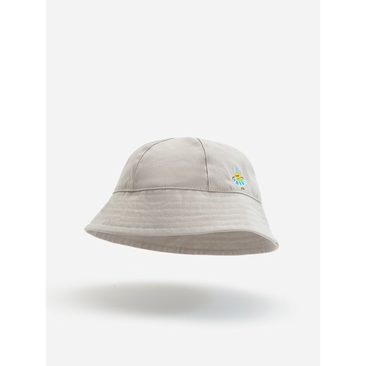 Reserved - Bawełniany kapelusz z haftowaną aplikacją - Jasny szary Reserved 2-4 lat wyprzedaż Reserved