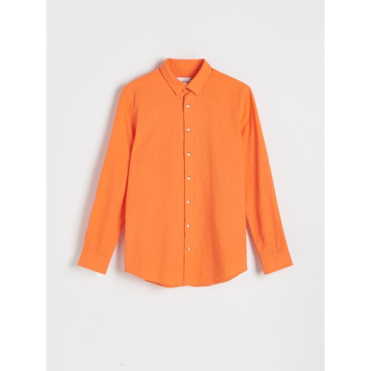 Reserved - Bawełniana koszula regular fit - Pomarańczowy Reserved L Reserved