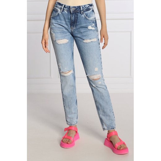 Pepe Jeans London Jeansy VIOLET | Mom Fit | high waist 26/32 okazyjna cena Gomez Fashion Store