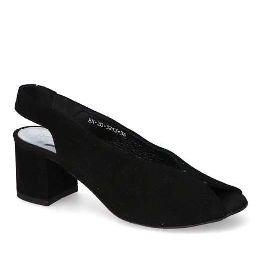 Sandały Karino 3213/003-P Czarne zamsz ze sklepu Arturo-obuwie w kategorii Sandały damskie - zdjęcie 141908802