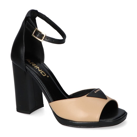Sandały Karino 4214/043-P Beżowe/Czarne lico ze sklepu Arturo-obuwie w kategorii Sandały damskie - zdjęcie 141908933