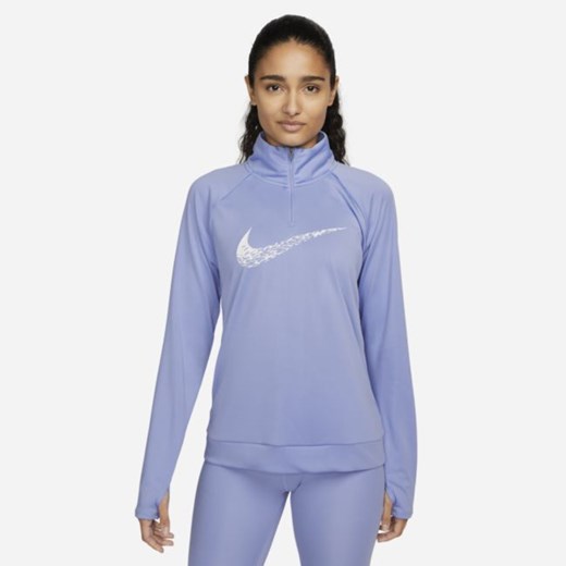 Damska bluza do biegania Nike Dri-FIT Swoosh Run - Fiolet Nike L Nike poland