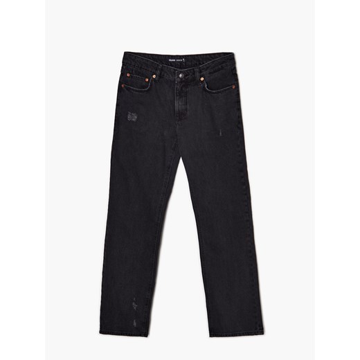 Cropp - Czarne jeansy straight - Czarny Cropp 32 Cropp