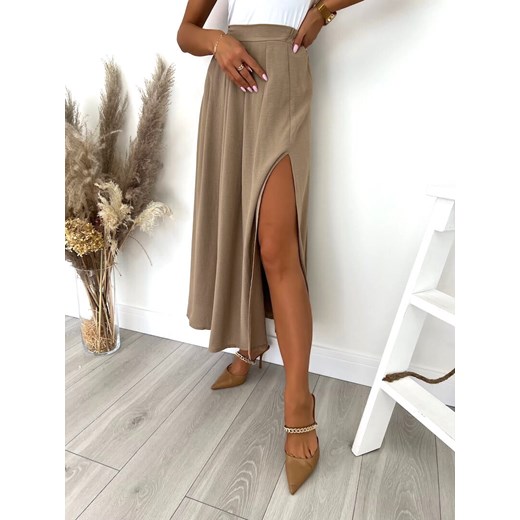 Brązowa Spódnica Maxi z Rozcięciem (36) Modnakiecka.pl 46 ModnaKiecka.pl