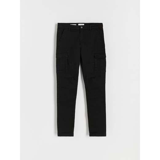 Reserved - Spodnie cargo slim fit - Czarny Reserved XL Reserved