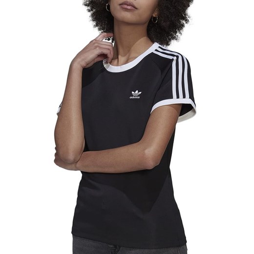 Koszulka adidas Originals Adicolor Classics Slim 3-Stripes Tee HM6411 - czarna ze sklepu streetstyle24.pl w kategorii Bluzki damskie - zdjęcie 141981234
