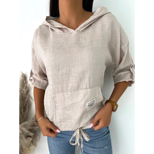 Beżowa Lniana Bluza z Kapturem (36) Modnakiecka.pl 40 ModnaKiecka.pl