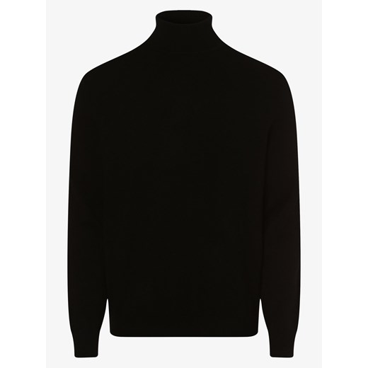 Andrew James Sweter z czystego kaszmiru Mężczyźni Kaszmir czarny jednolity ze sklepu vangraaf w kategorii Swetry męskie - zdjęcie 141989121