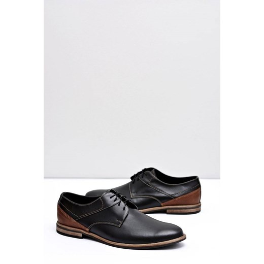 Męskie Półbuty Bednarek Eleganckie Skórzane Czarne Marcelo Bednarek Polish Shoes 39 ZAZOO