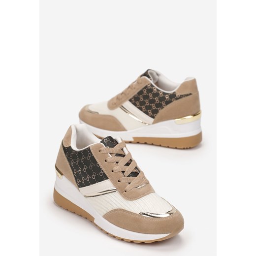 Beżowe Sneakersy Galises 39 born2be.pl