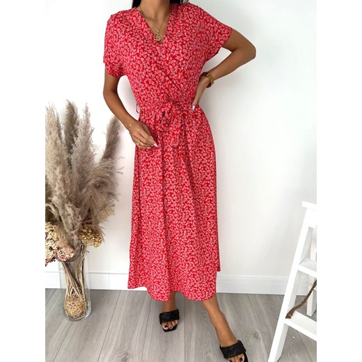 Czerwona Sukienka Maxi w Kwiaty (36) Modnakiecka.pl 40 ModnaKiecka.pl