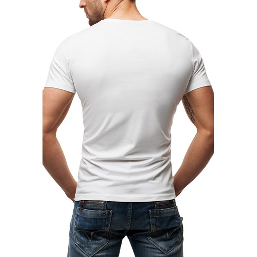 GLO STORY 5380 T-SHIRT MĘSKI BIAŁY ozonee-pl bialy t-shirty