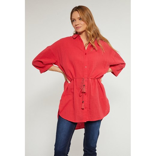 Bawełniana bluzka damska z dłuższym tyłem 44 okazyjna cena MONNARI