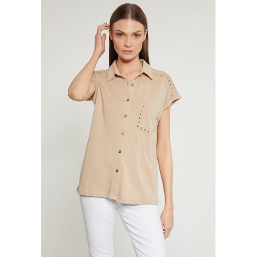 Bluzka damska z kołnierzykiem S promocyjna cena MONNARI