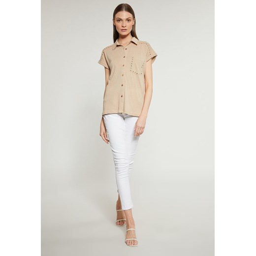 Bluzka damska z kołnierzykiem S okazja MONNARI