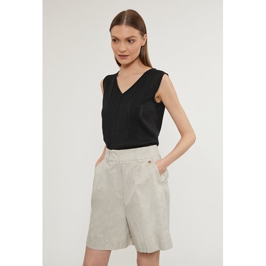 Lniane szorty damskie 38 okazja MONNARI