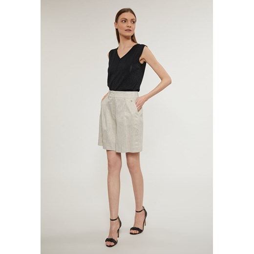 Lniane szorty damskie 46 wyprzedaż MONNARI