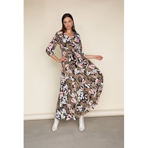 Długa sukienka w kwiaty Femestage 44 MONNARI