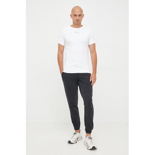 Calvin Klein Jeans t-shirt męski kolor biały z nadrukiem L ANSWEAR.com