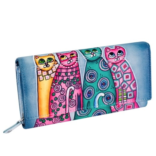 KOCHMANSKI skórzany portfel damski ręcznie malowany 4264 Kochmanski Studio Kreacji® Skorzany