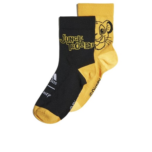 Skarpetki adidas Disney Lion King Socks 2 Pairs H44300 - czarno-żółte ze sklepu streetstyle24.pl w kategorii Skarpetki dziecięce - zdjęcie 142092502