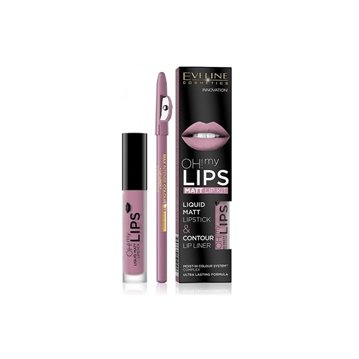Eveline Oh My Lips zestaw do makijażu ust Liquid Matt Lipstick matowa pomadka Eveline onesize wyprzedaż Primodo