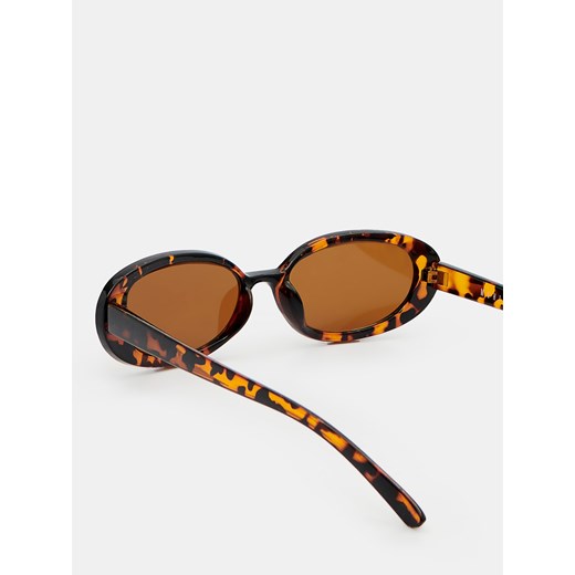 Mohito - Owalne okulary przeciwsłoneczne - Brązowy Mohito ONE SIZE Mohito