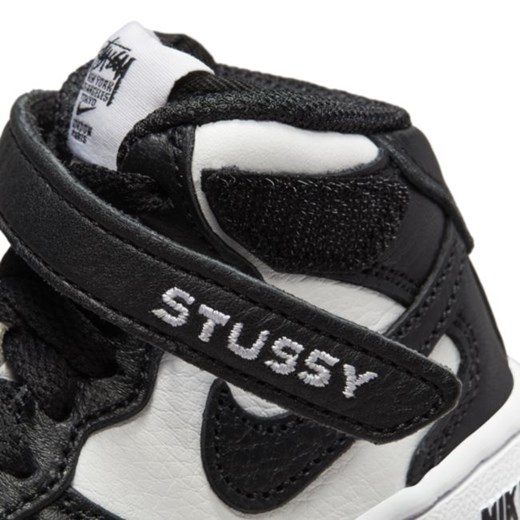 Buty dla niemowląt i maluchów Nike x Stüssy Force 1 Mid - Czerń Nike 22 Nike poland