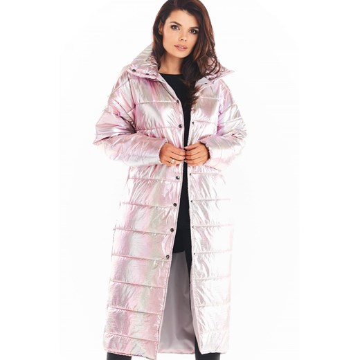 Płaszcz Damska Model A387 Pink Holo (L/XL) L/XL ajstyle.pl
