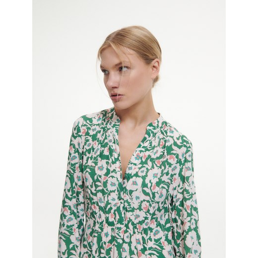 Reserved - Wzorzysta sukienka z EcoVero™ - Zielony Reserved 34 Reserved