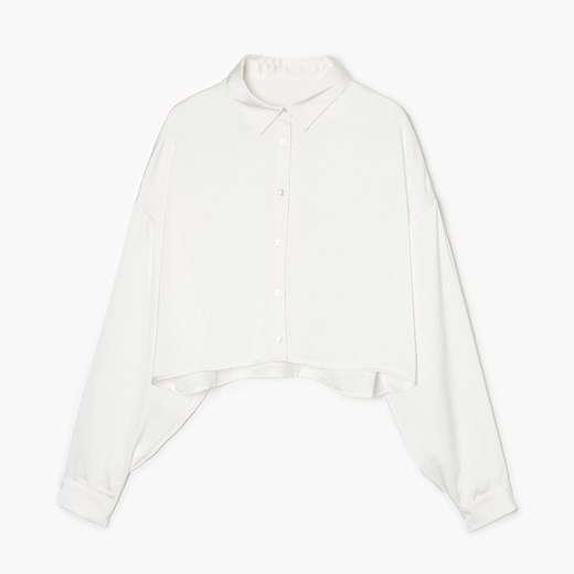 Cropp - Satynowa koszula - Biały Cropp XL Cropp