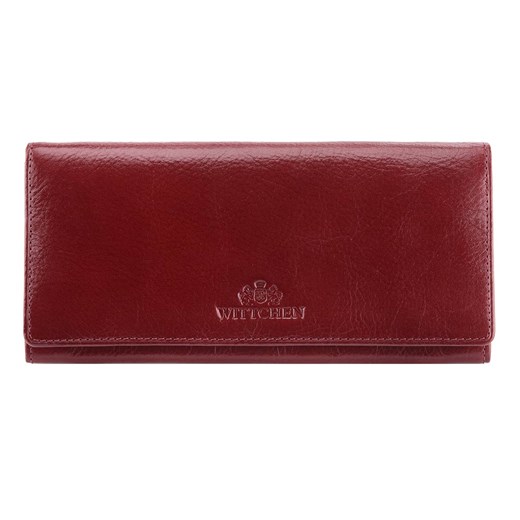 Damski portfel ze skóry duży wiśniowy ze sklepu WITTCHEN w kategorii Portfele damskie - zdjęcie 142177163