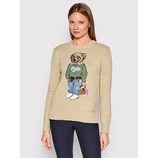 Polo Ralph Lauren Sweter 211872738001 Beżowy Regular Fit Polo Ralph Lauren L MODIVO