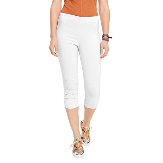 Spodnie capri w kolorze białym Heine 38 Limango Polska wyprzedaż