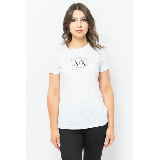 t-shirt damski armani exchange 3lyt19 yj6xz biały ze sklepu Royal Shop w kategorii Bluzki damskie - zdjęcie 142187644