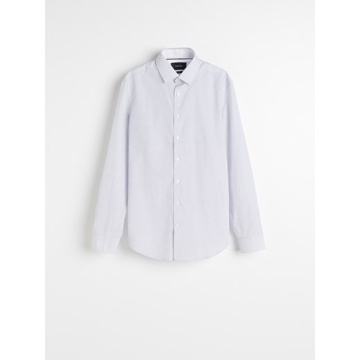 Reserved - Koszula slim fit w groszki - Biały Reserved XL okazyjna cena Reserved