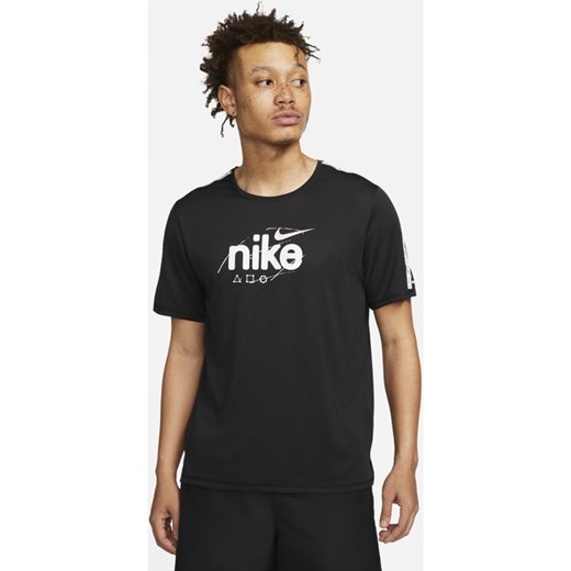 Męska koszulka z krótkim rękawem do biegania Nike Dri-FIT Miler D.Y.E. - Czerń Nike XL Nike poland