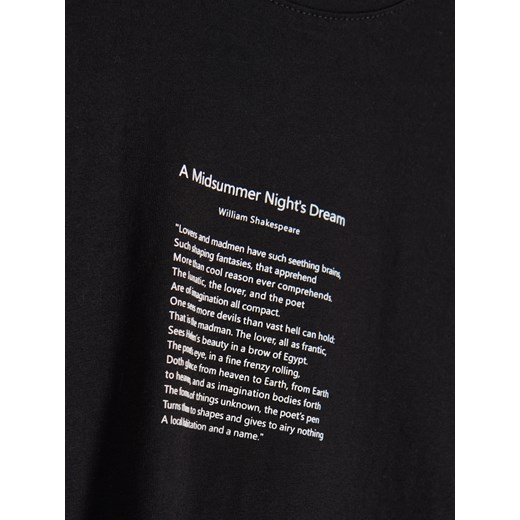 Reserved - T-shirt oversize - Czarny Reserved XS Reserved