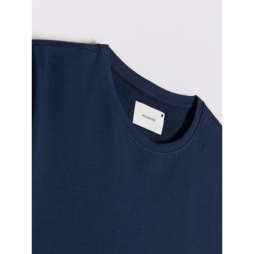 Reserved - T-shirt regular - Granatowy Reserved L Reserved