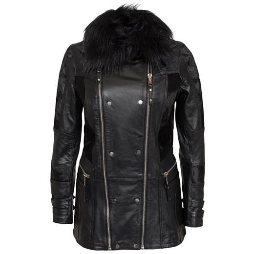 Super Wow Leather Jacket nelly-com czarny kurtki