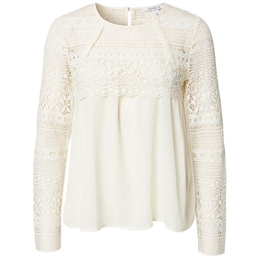 Lace Trimmed Blouse nelly-com bezowy 