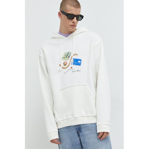 Local Heroes bluza męska kolor biały z kapturem z nadrukiem Local Heroes S ANSWEAR.com