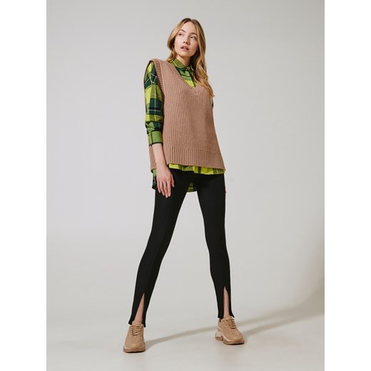 Sinsay - Kamizelka oversize - Beżowy Sinsay XXS Sinsay