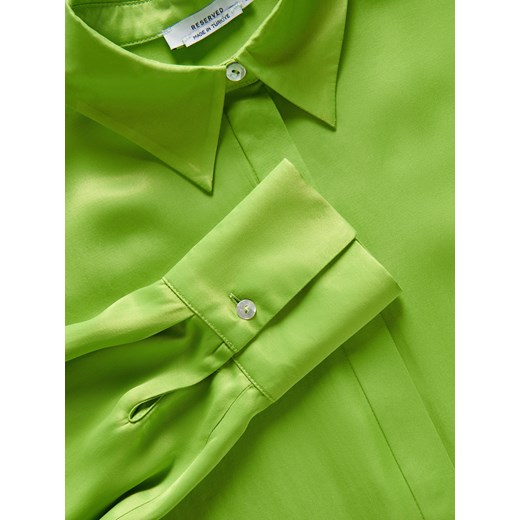 Reserved - Satynowa koszula - Zielony Reserved S Reserved