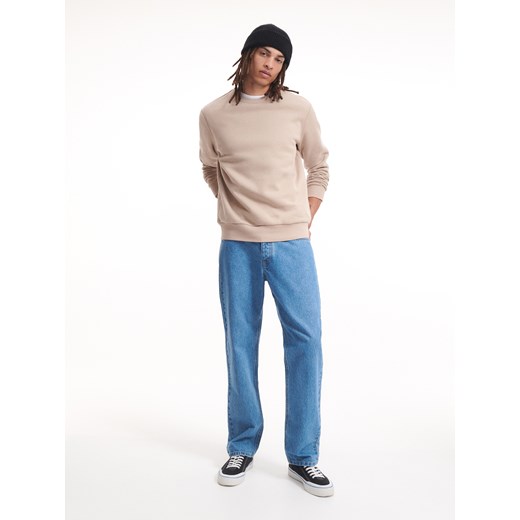 Reserved - Gładka bluza z bawełną - Beżowy Reserved L Reserved