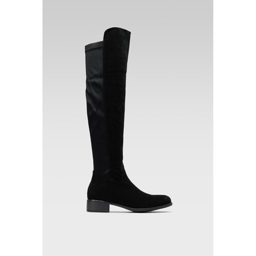 Kozaki damskie czarne Jenny Fairy eleganckie na obcasie za kolano na zamek 